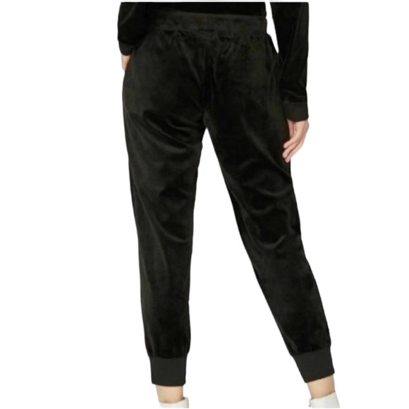 NEW House of Harlow 1960 Black Velvet Velour Jogger Sweat Pants - XL - Picture 2 of 14